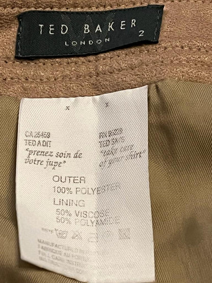 Ted Baker Mocha Skirt-Size 2 UK 10-12 - Preloved