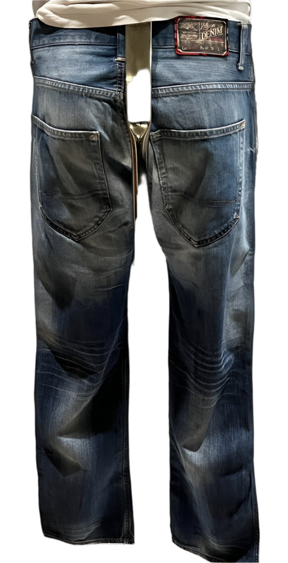 Hilfiger Blue Washed Jeans - W32 - Rear
