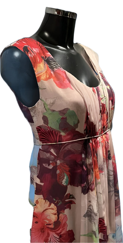 TED BAKER Cream Floral Dress - UK 10