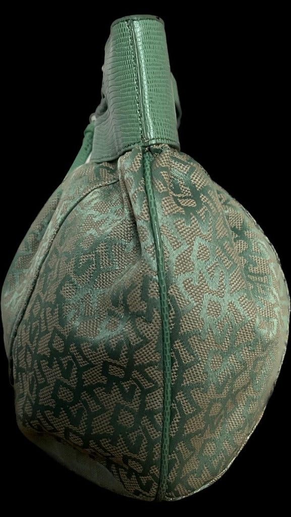 DKNY Green Monogram Bag & Purse - Pre-loved