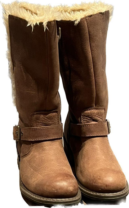 Caterpillar Brown Leather Boots - UK5