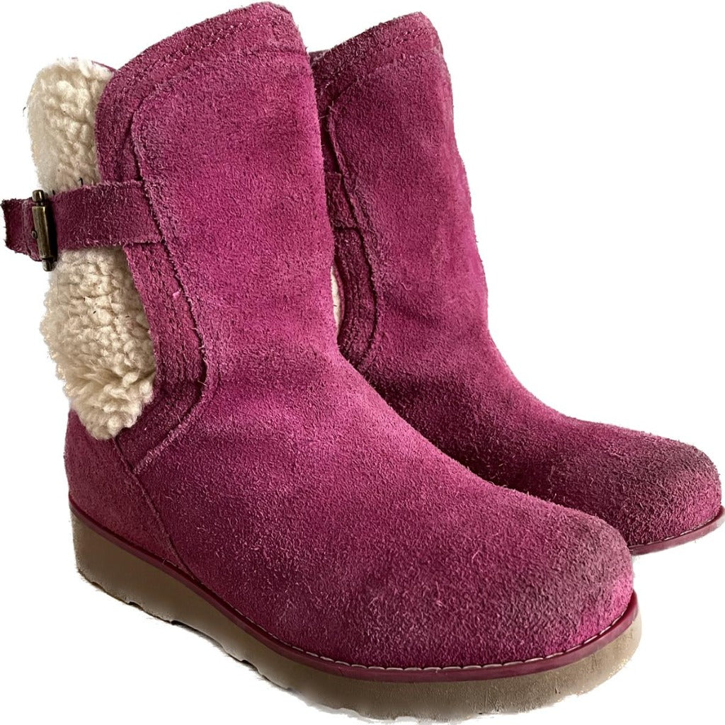 UGG Pink Suede Boots - Size UK3