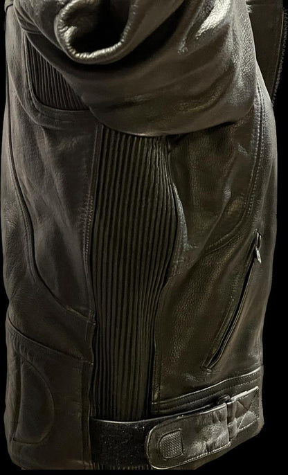 Alpine Wear Leather Biker Jacket - UK 14 -  Pre-loved