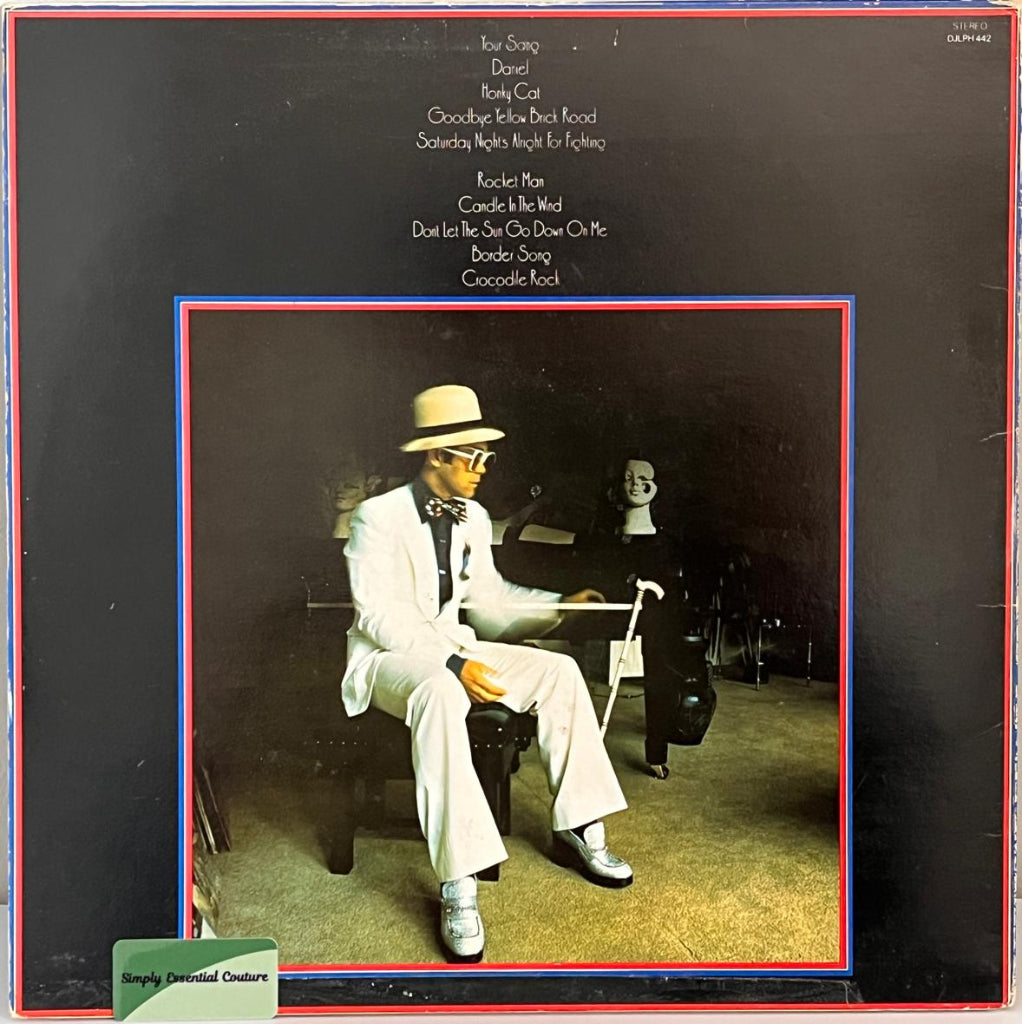 Elton John - Greatest Hits Vinyl LP Rear Cover