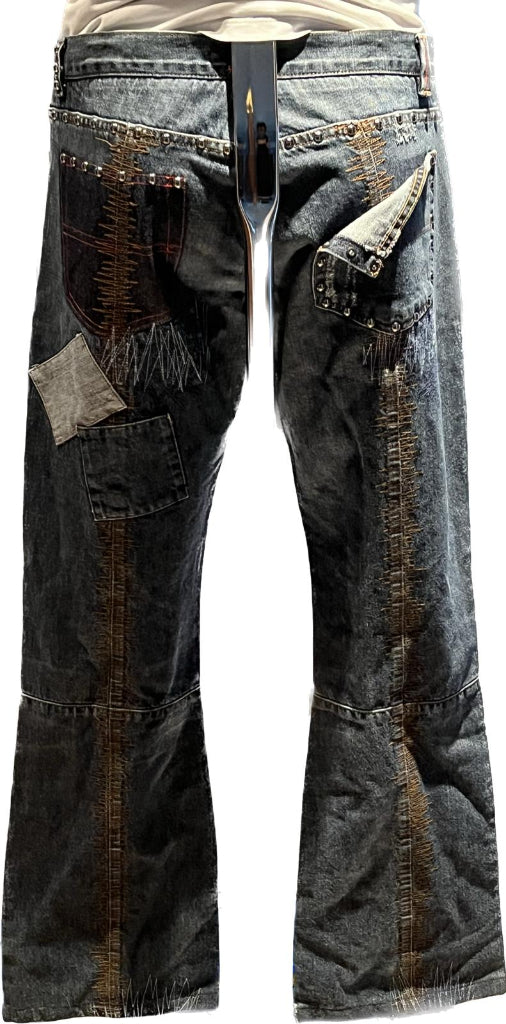 Boss Red Label Patch Jeans W34 - Rear Torn