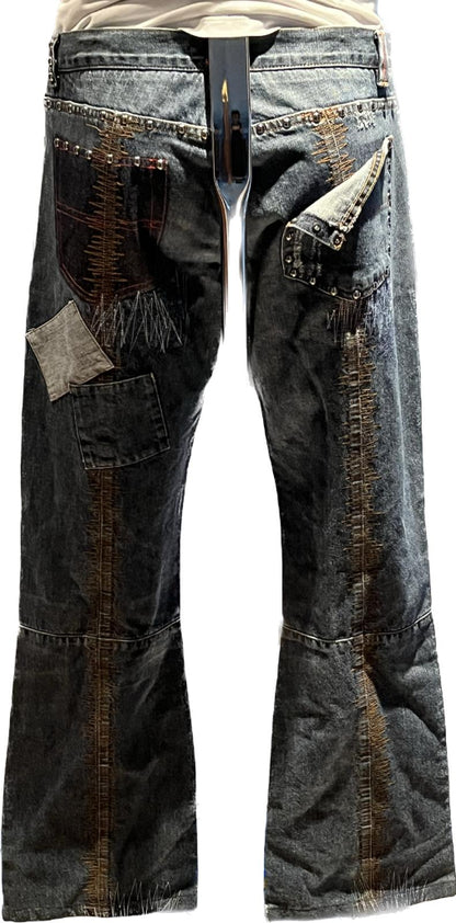 Boss Red Label Patch Jeans W34 - Rear Torn