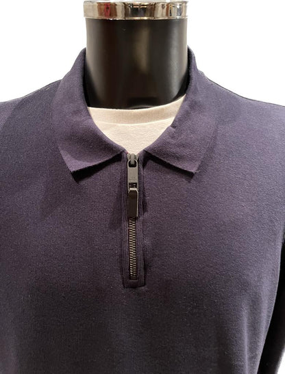 Ted Baker Navy Sweatshirt - L - Neck Detail