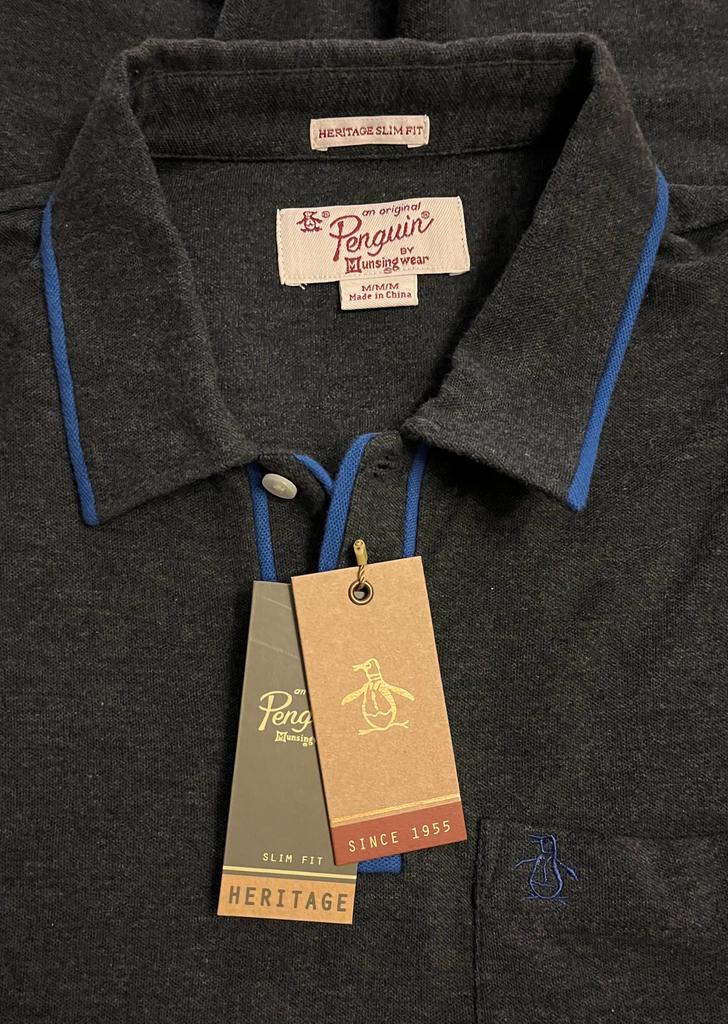 Penguin Grey Polo Shirt - Brand New Tags