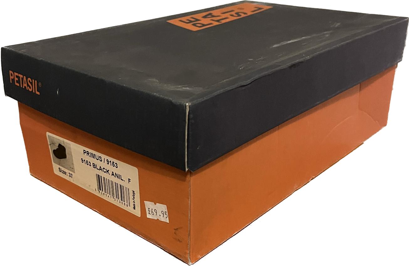 Petasil ANIL Black Leather Shoes size UK4.5 - New with box