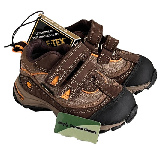 TIMBERLAND Brown & Orange Leather Trainers - UK4 - Brand NEW in Box