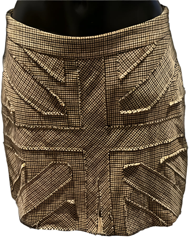 FAKE LONDON TWEED Union Jack Skirt
