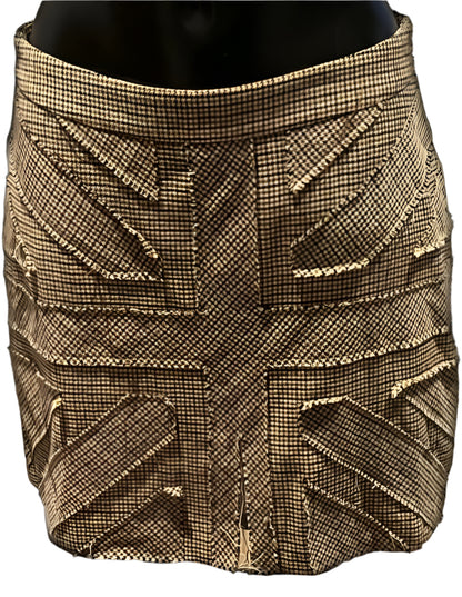 FAKE LONDON TWEED Union Jack Skirt