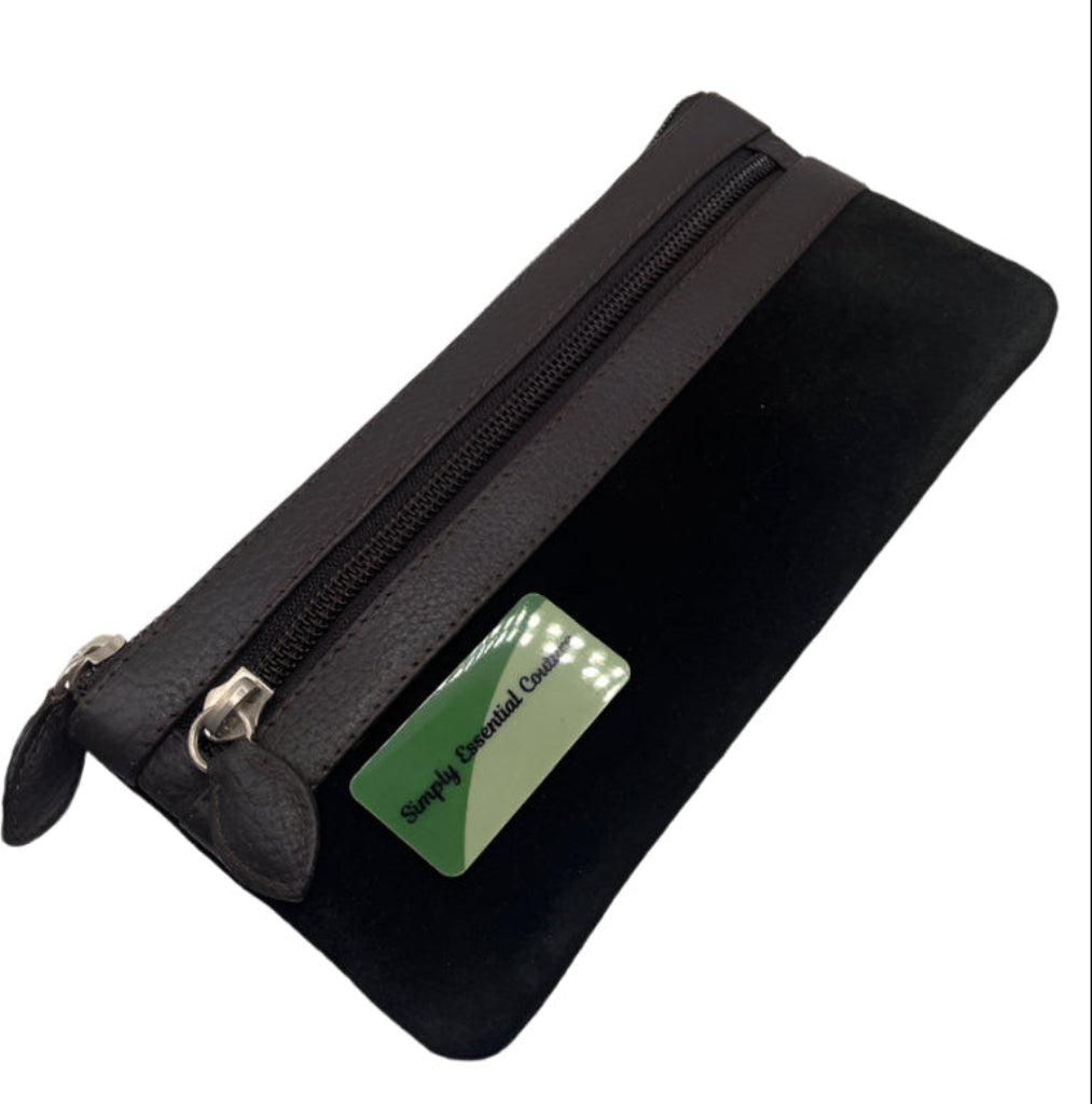 FRANCHETTI BOND Brown Leather Purse