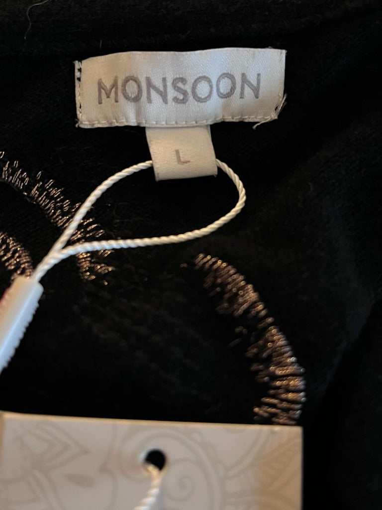Monsoon Black Cardigan Label L