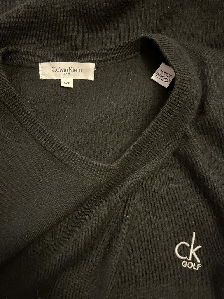 Calvin Klein Black Golf Jumper - LAbels