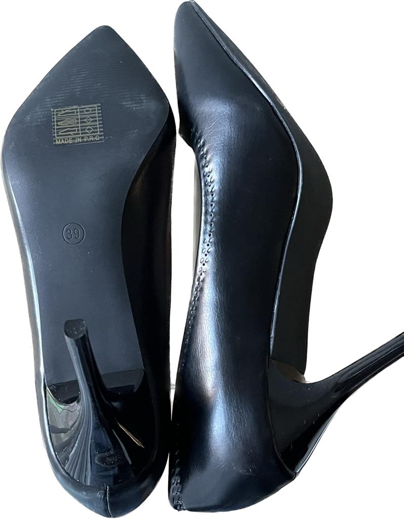Bellucci Black Court Shoes - Size UK6