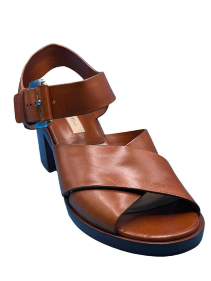 Michael Kors Brown Leather Sandals - UK6