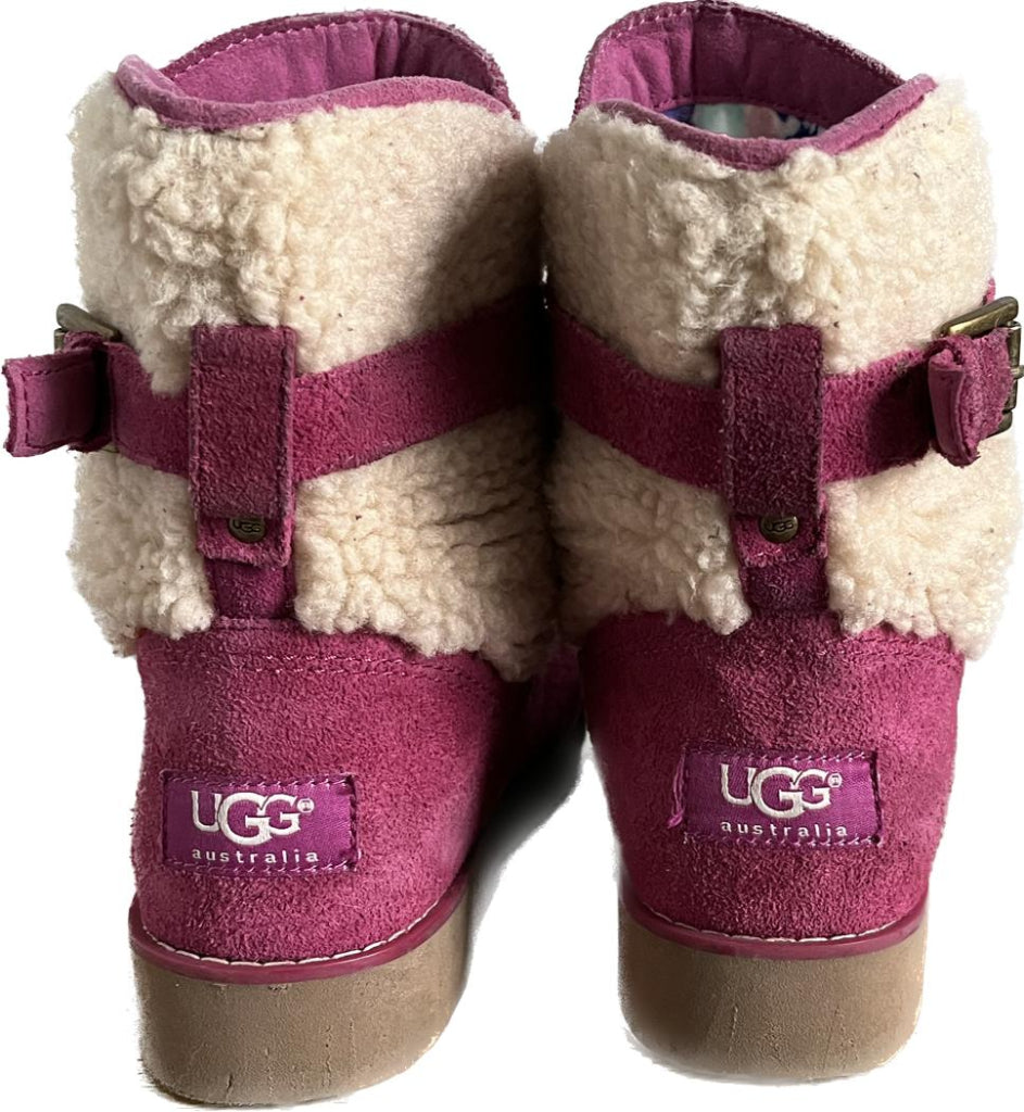 UGG Pink Suede Boots - Size UK3