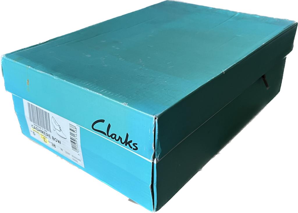 Clarks Grey Cashmere Bow Shoes - Box