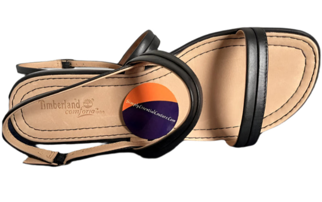 Timberland Black Leather Sandals - UK7.5