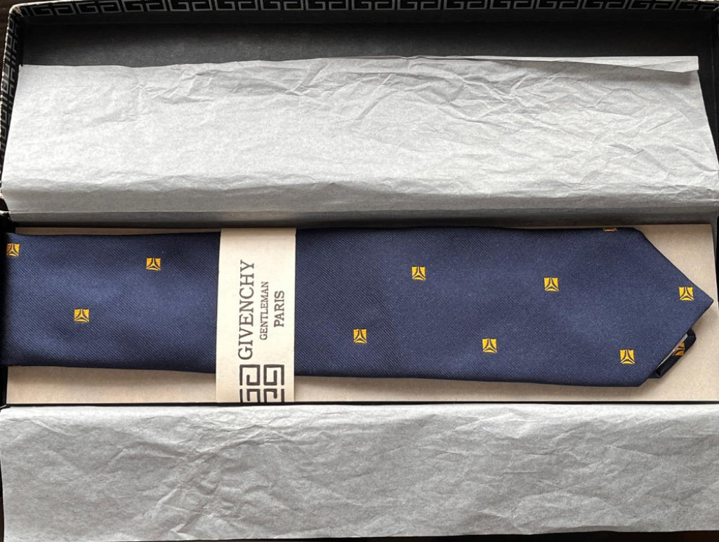 Givenchy Gentleman Navy & Yellow Tie
