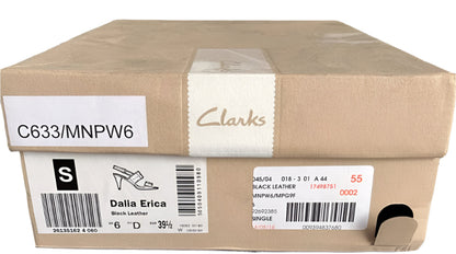 Clarks Black Leather Sandals - Box