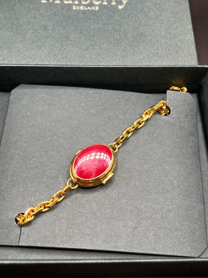Mulberry Locket Bracelet - Burgundy Stone