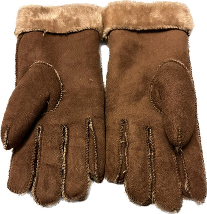 UGG Chestnut Brown Turn Cuff Gloves