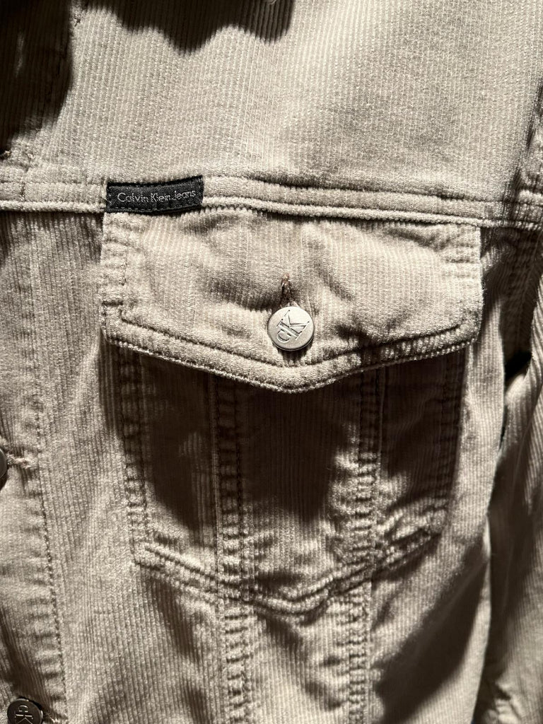 Calvin Klein Grey Corduroy Jacket - Button