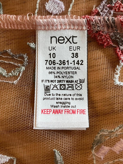 Next Pink Lace Top - Material Mix