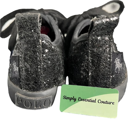 POLO Black Sequin Shoes  UK1.5 Child -  Pre-loved