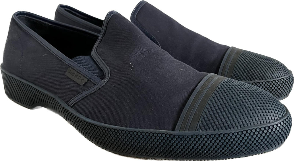 PRADA MILANO Navy Canvas Loafers - UK 8.5
