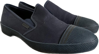 PRADA MILANO Navy Canvas Loafers - UK 8.5