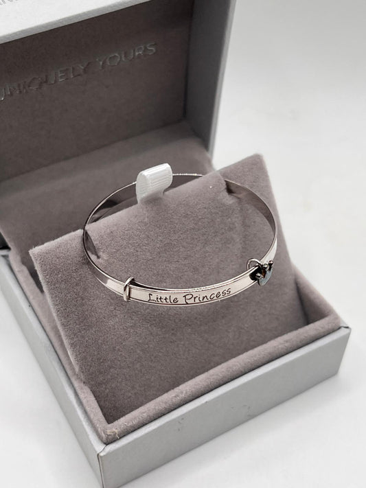 Baby Bangle - 9k White Gold & 925 Silver