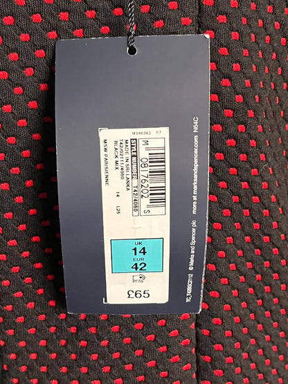 M&S Red and Black Dress - Price Tag