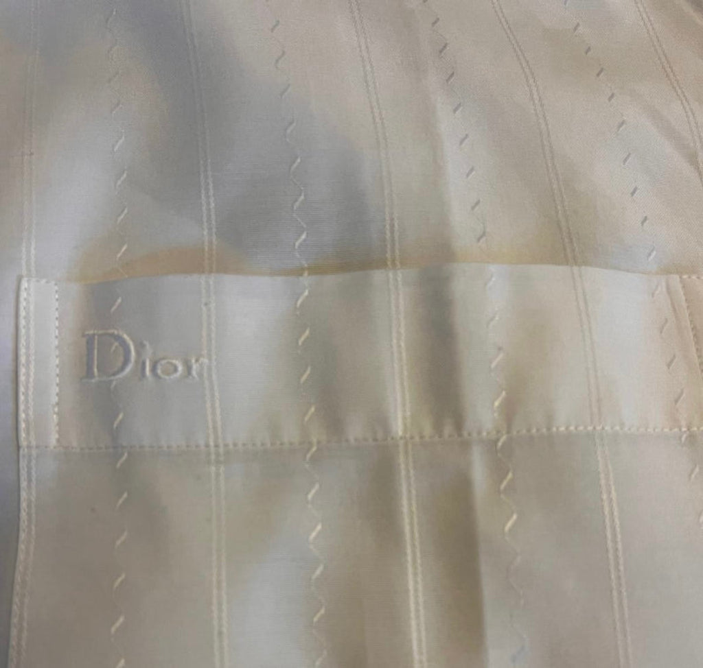 CHRISTIAN DIOR White Silk Shirt - UK L
