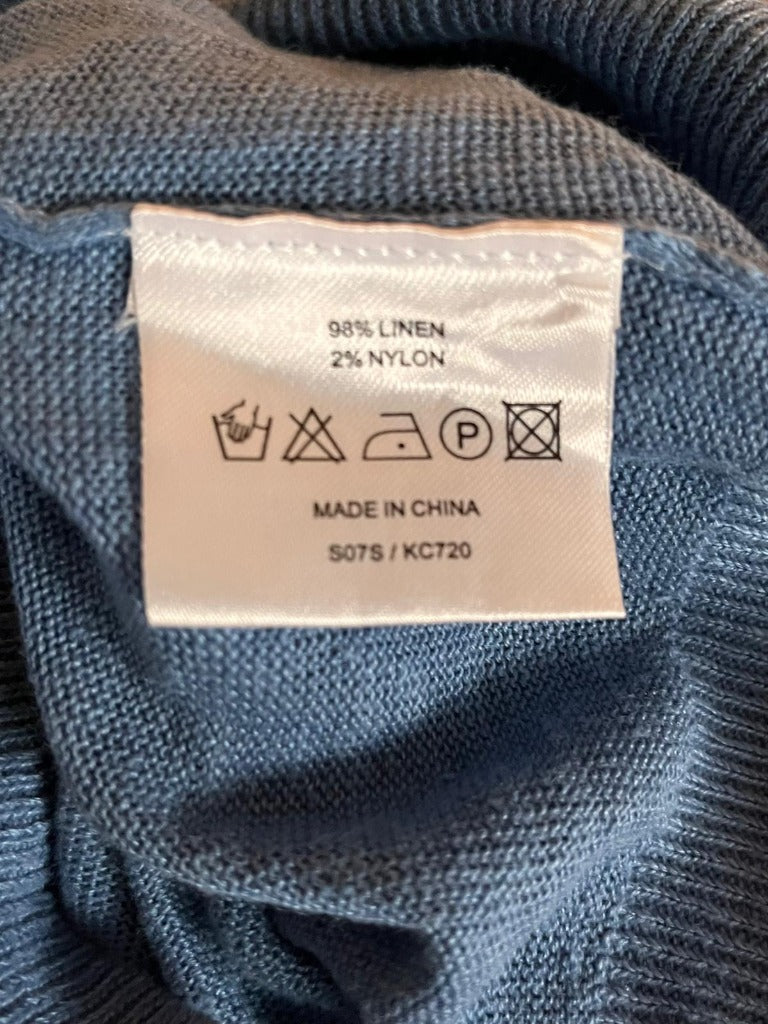 Whistles Blue Cardigan - Material Mix