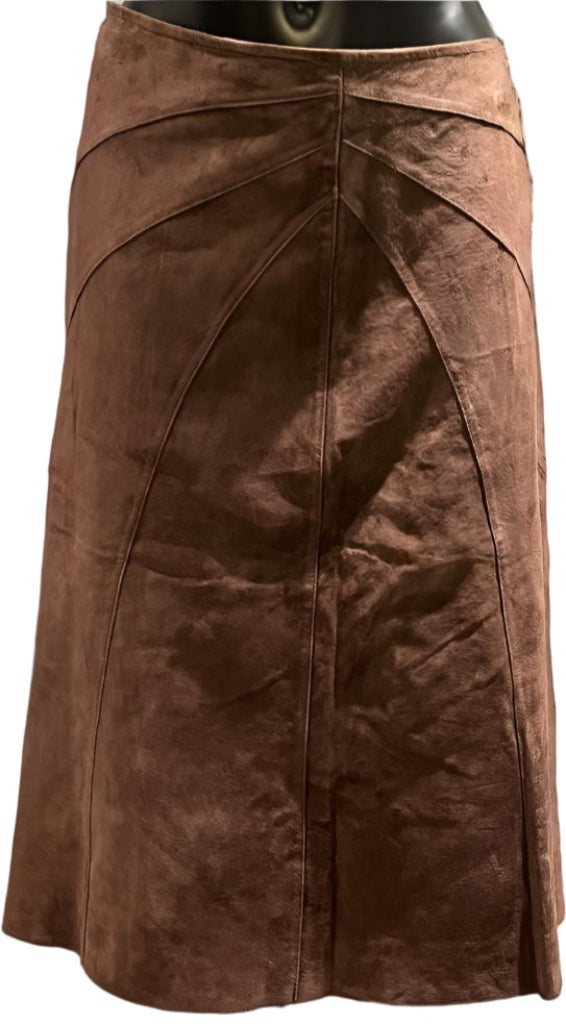 Monsoon Brown Suede Skirt - UK16