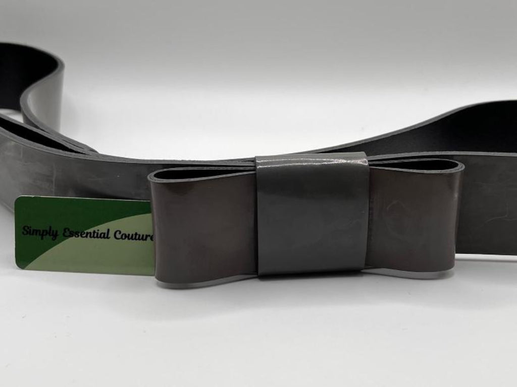 JIGSAW Grey Patent Leather Belt