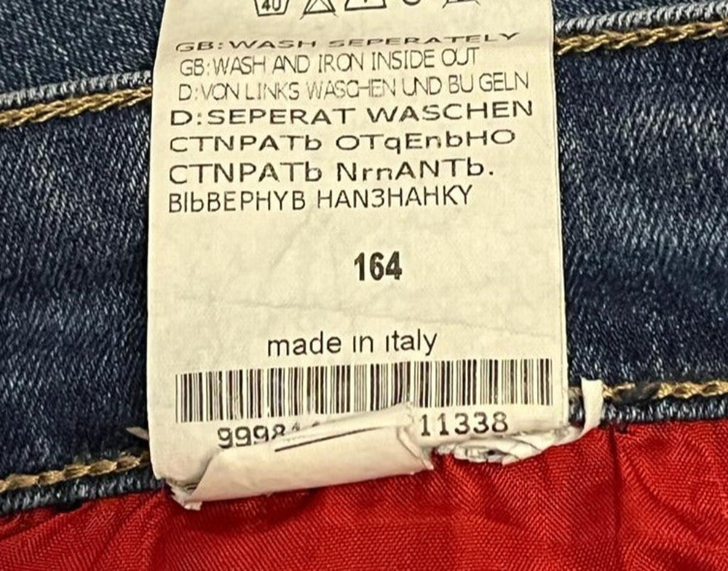 Armani Jeans Stone Washed W34 - Inside Tag
