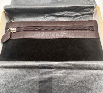 FRANCHETTI BOND Brown Leather Purse