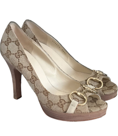 GUCCI Monogram Canvas Shoes - UK3.5