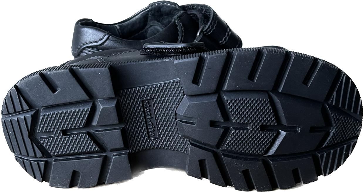 Start-Rite Black Leather Campbell Boys Shoes size UK7E to 9H. NEW in Box