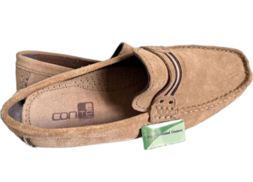Conte Tan Suede Loafers - Size UK7
