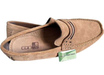 Conte Tan Suede Loafers - Size UK7