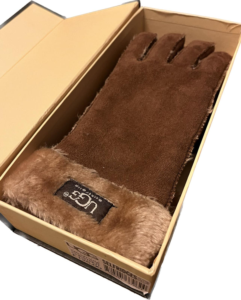 UGG Chestnut Brown Turn Cuff Gloves