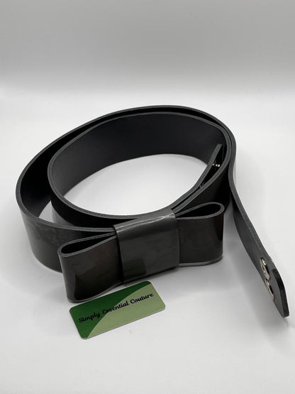 JIGSAW Grey Patent Leather Belt