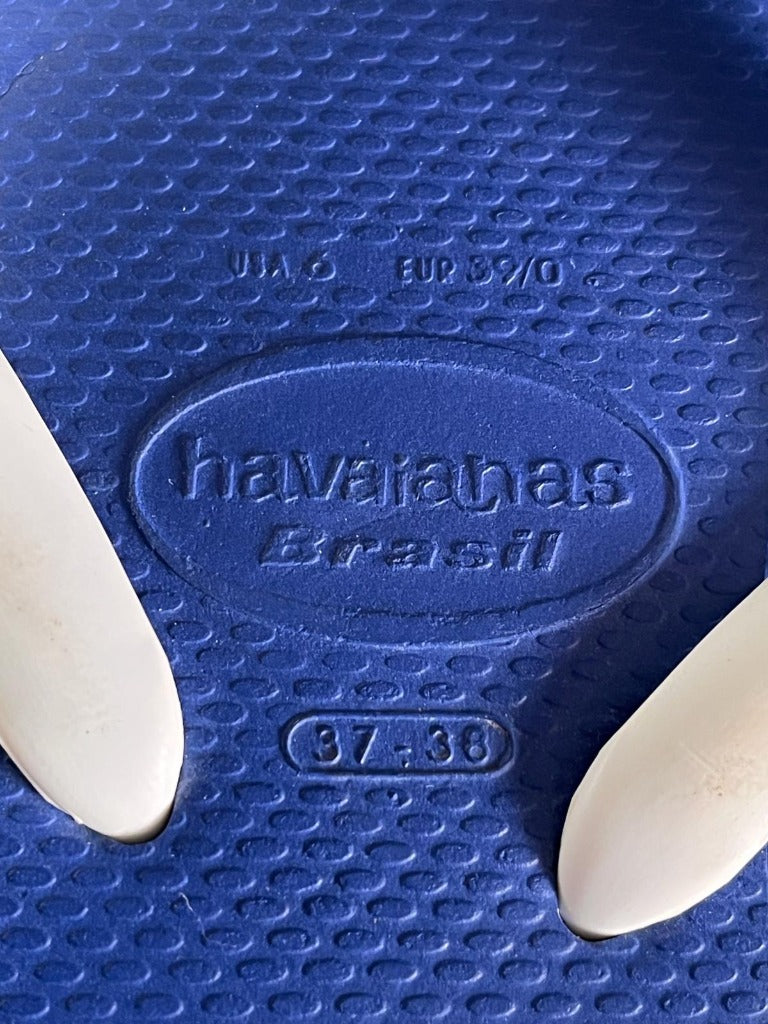 Havaianas Blue/White Toe-posts - UK5