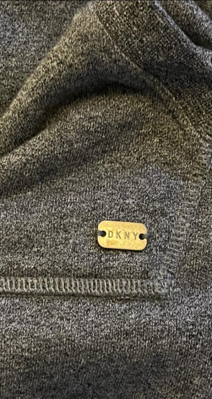 DKNY Grey Hoodie Dress - Size L -  Preloved