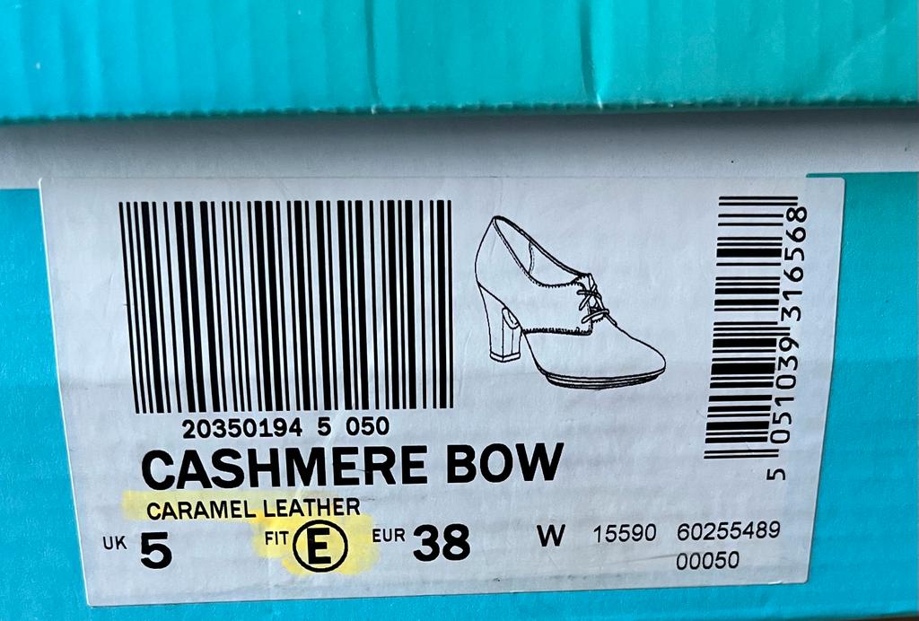 Clarks Grey Cashmere Bow Shoes - Box